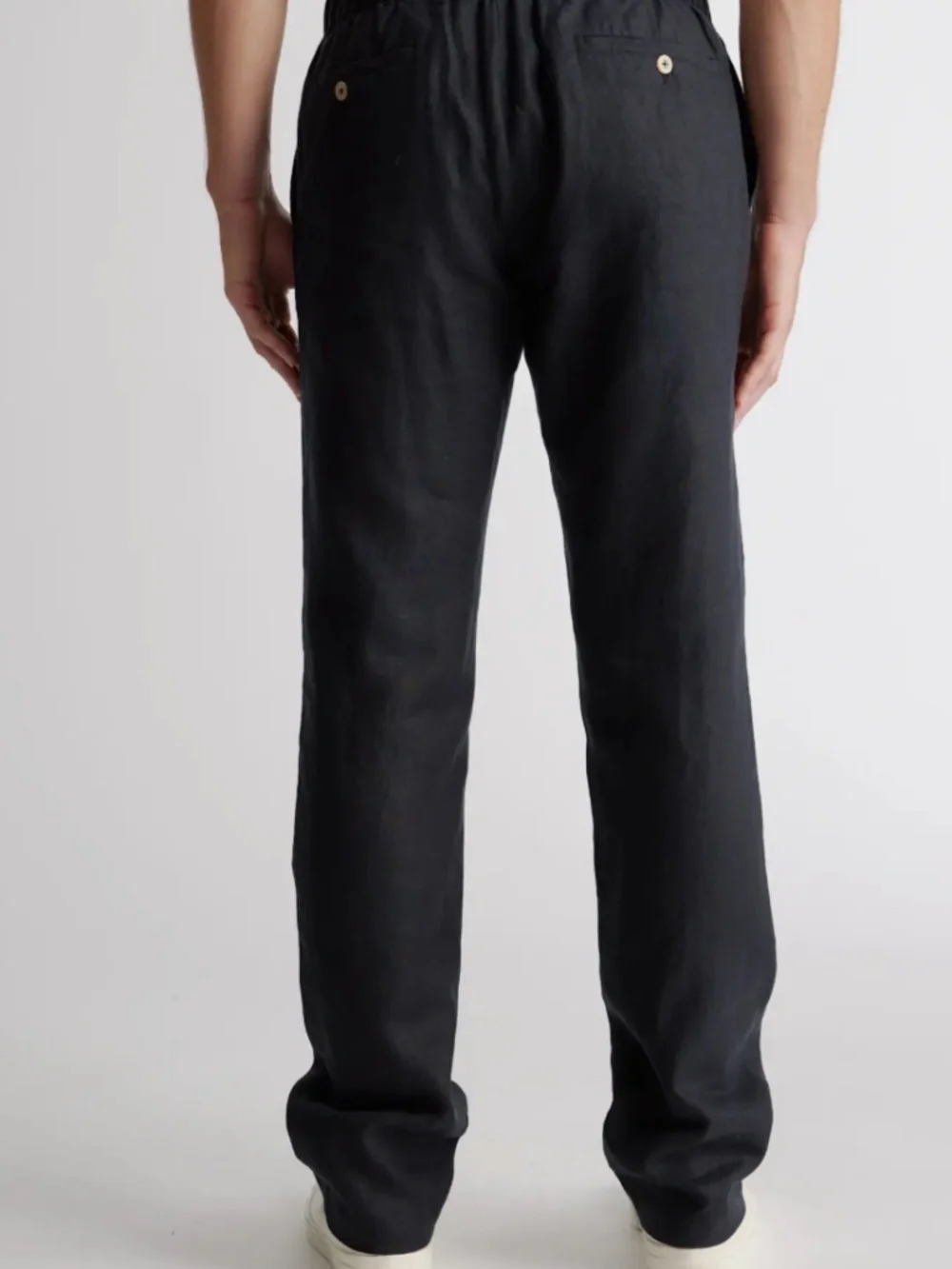 Quince Men's 100% European Linen Pants - L - Black